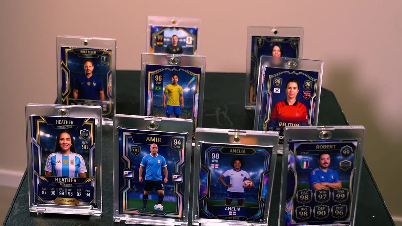 Custom trading cards printed with guests' photos